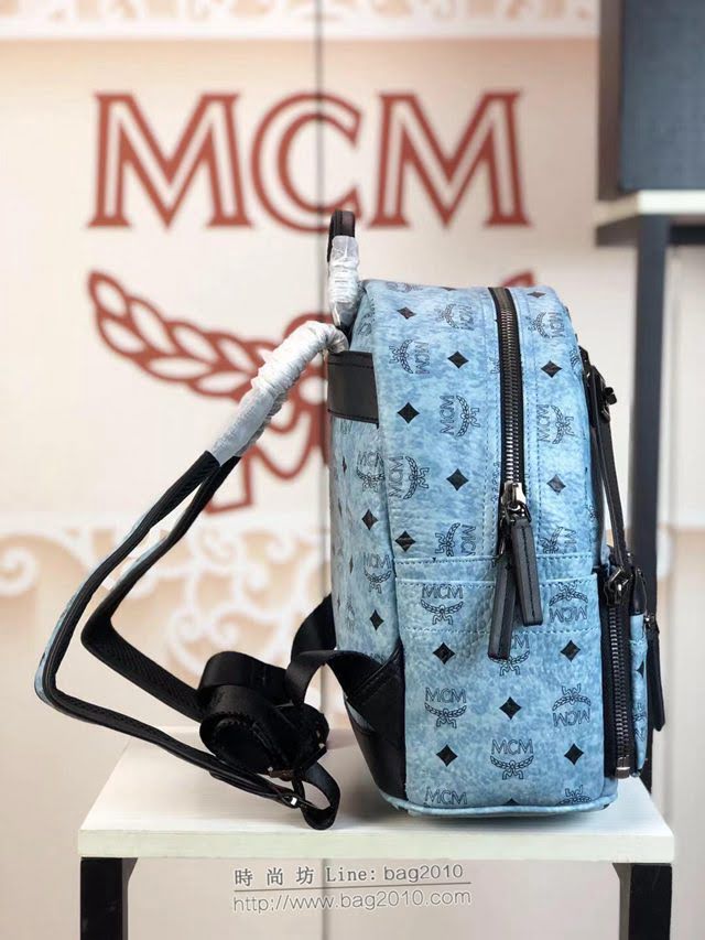 MCM雙肩包 原單 5722 新版子母包 前面袋子可拆卸 搭配長肩帶 兩用款 菱形釘 MCM女背包  mdmc1319